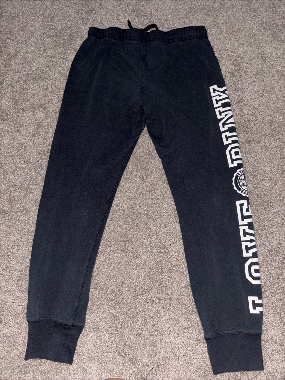 PINK Victoria’s secret Y2K Foldover Black Legging Joggers - Picture 4 of 5
